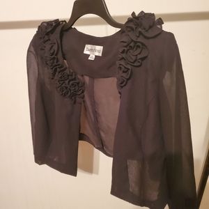 Danny&Nicole Sheer Black Shrug Jacket